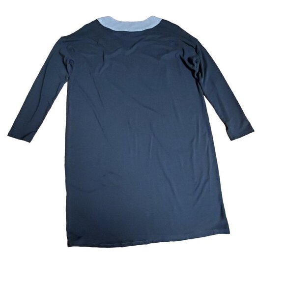 J. Jill Wearever Collection Womens Black Gray Knit V-Neck Shift Dress Petite S - Picture 2 of 8